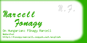 marcell fonagy business card