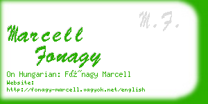 marcell fonagy business card